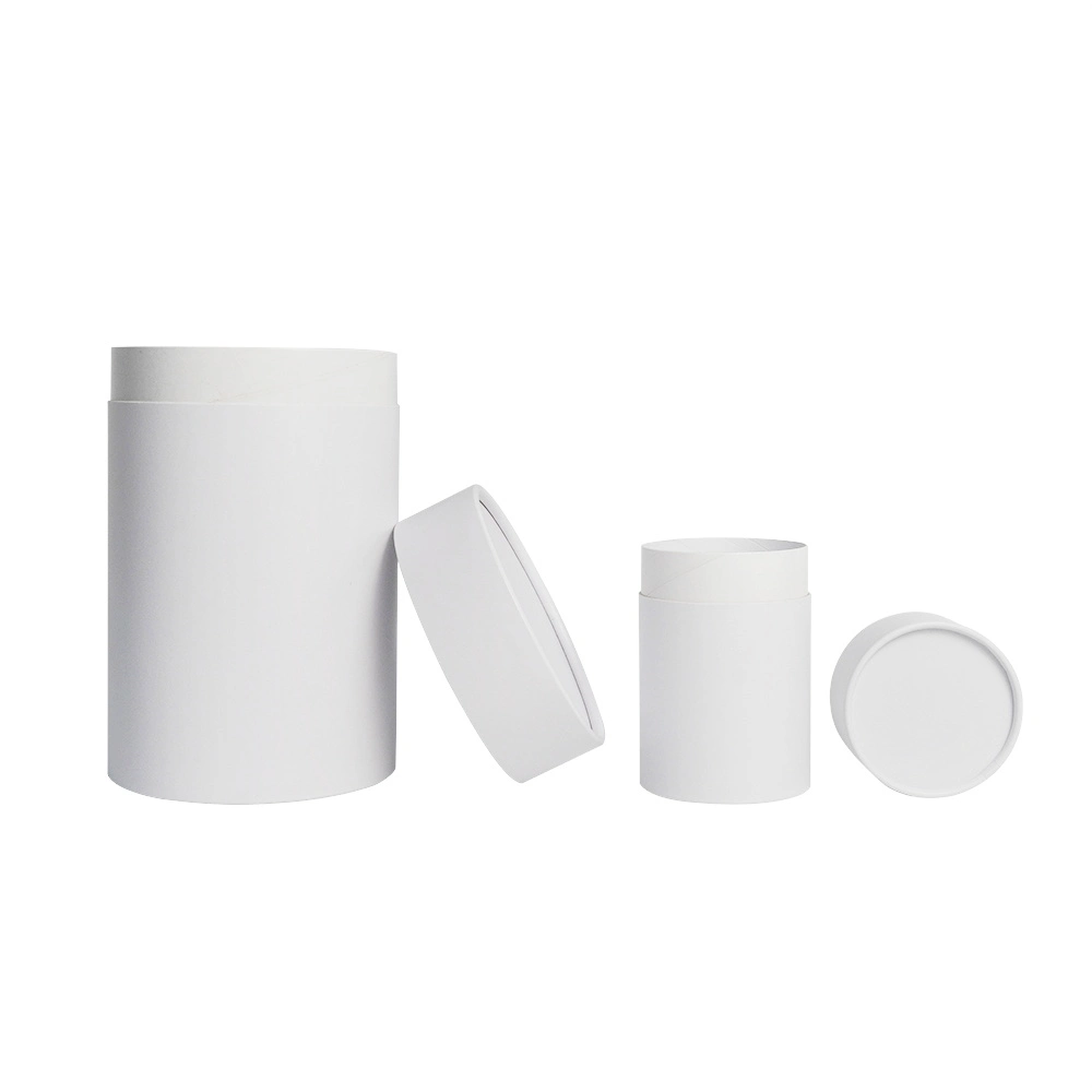 Firstsail Free Sample Cylinder Cardboard White Cosmetic Tube Packaging Brow Pencil Gift Scented Candle Food Wine Round Paper Box