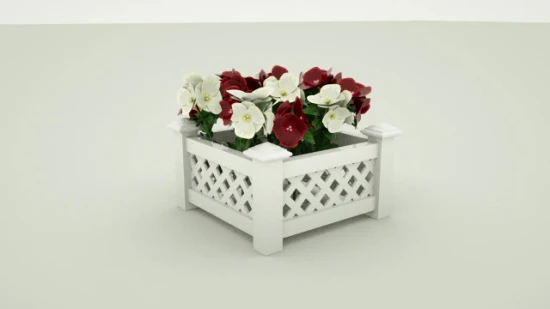 Facile à assembler PVC blanc plastique carré plantation légumes fleur rectangulaire vinyle jardin boîte jardinière boîtes grand extérieur